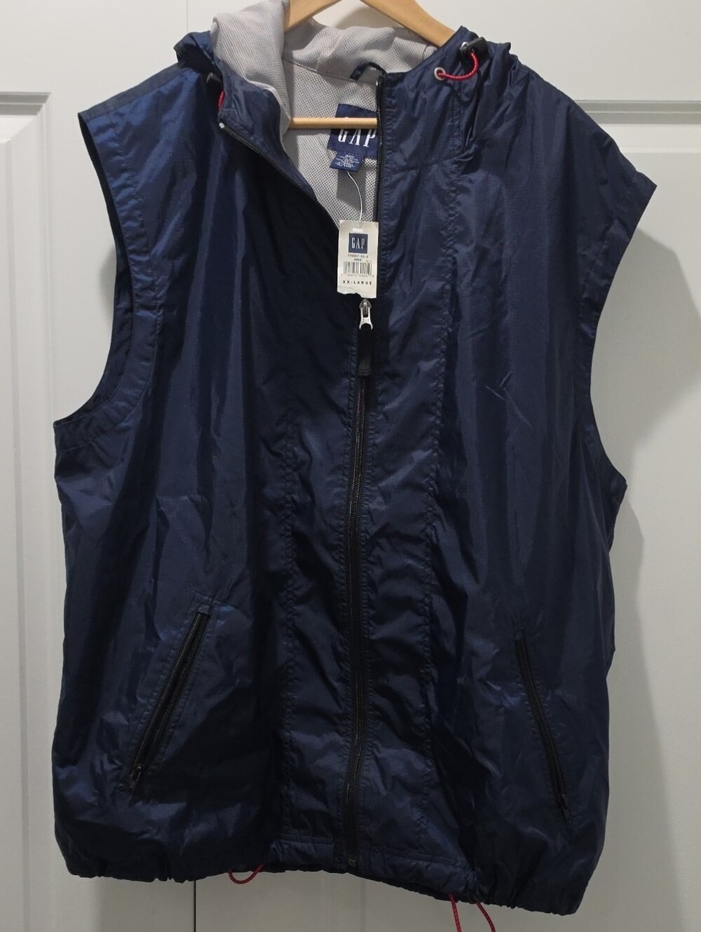 NWT GAP Navy Hooded Sleeveless Jacket Vest